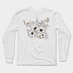 Flower , Colorful Flowers Design , beautiful flower , Floral Pattern Long Sleeve T-Shirt